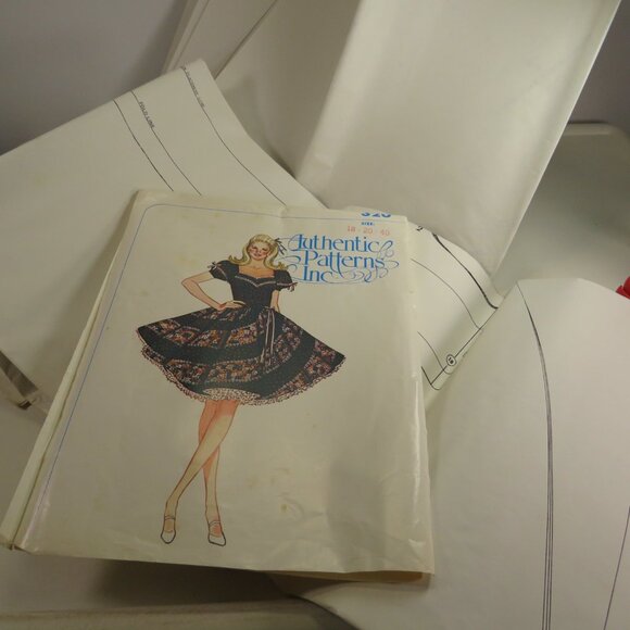 VTG Authenic Pattern Inc #320 Large Full Square Dancing Circle Skirt Swirl Pat. - Picture 13 of 15